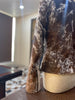 Brown White Cowhide Jacket