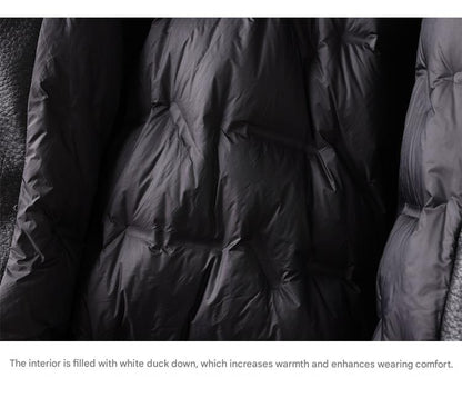 Retro sheepskin jacket with fleece