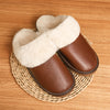 Women's Fur Lined Slippers in Genuine Leather