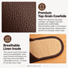 Closed Toe Slippers for Women in Genuine Cowhide Leather