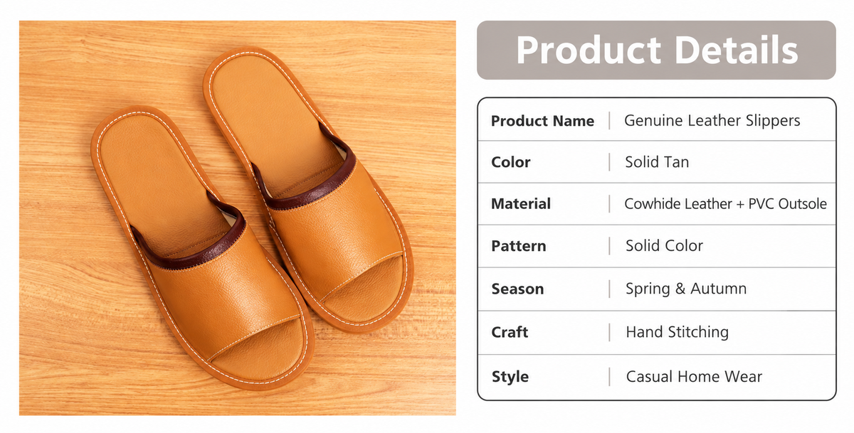 Women's Fur Lined Slippers in Genuine Leather