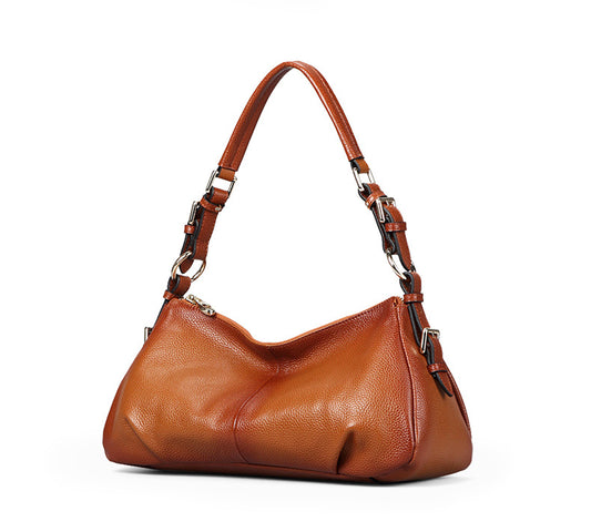 Women Genuine Leather Dumpling Shoulder Bag