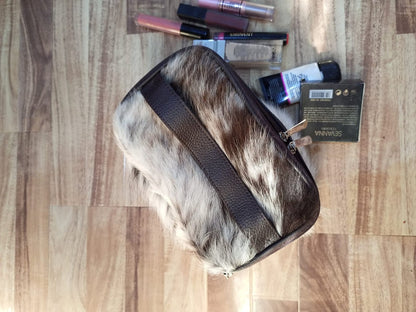 Cowhide Women's Makeup Vanity Kit Pouch