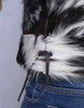 Cow Skin Fur Jacket Black White