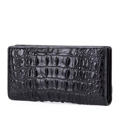 Men’s Genuine Crocodile Long Leather Wallet