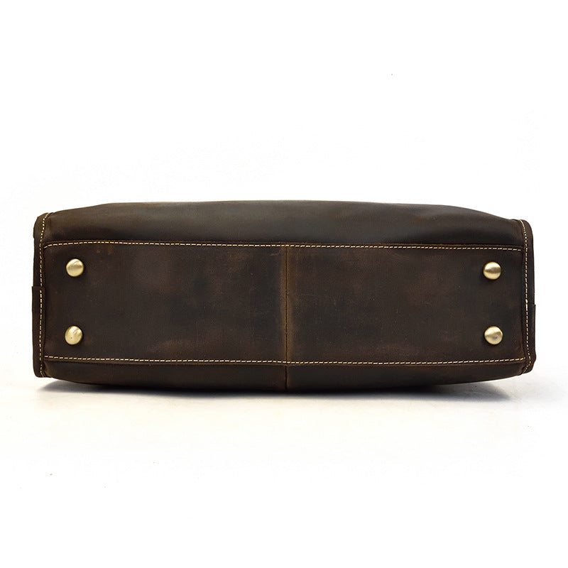 Men’s vintage crazy horse leather business briefcase