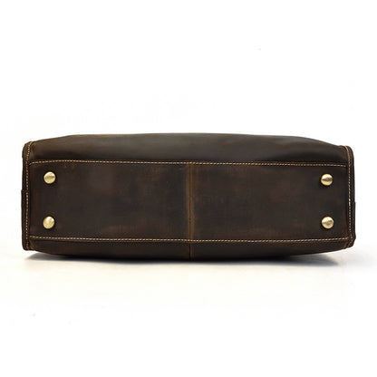 Men’s vintage crazy horse leather business briefcase