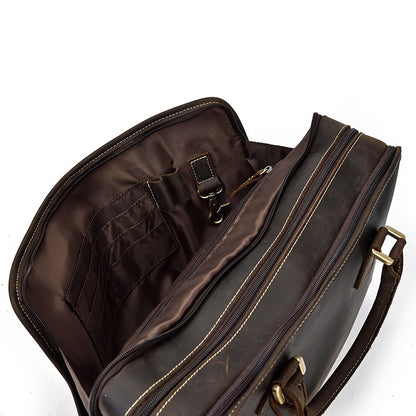 Men’s vintage crazy horse leather business briefcase