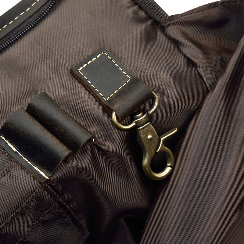 Men’s vintage crazy horse leather business briefcase