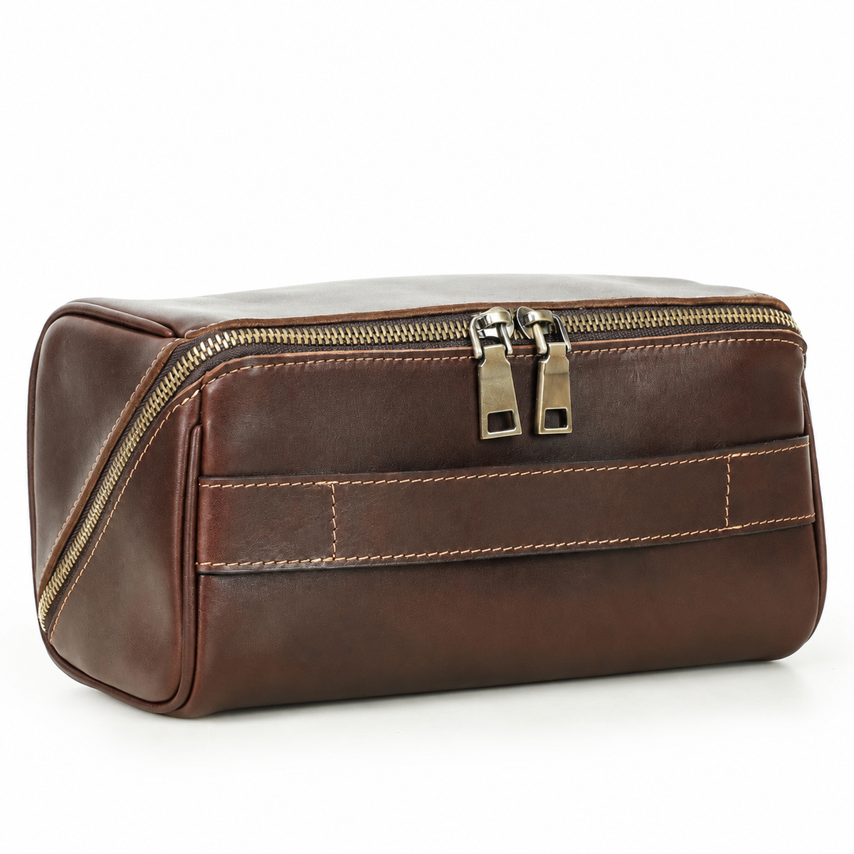Full Grain Leather Dopp Kit for Men with Compartments