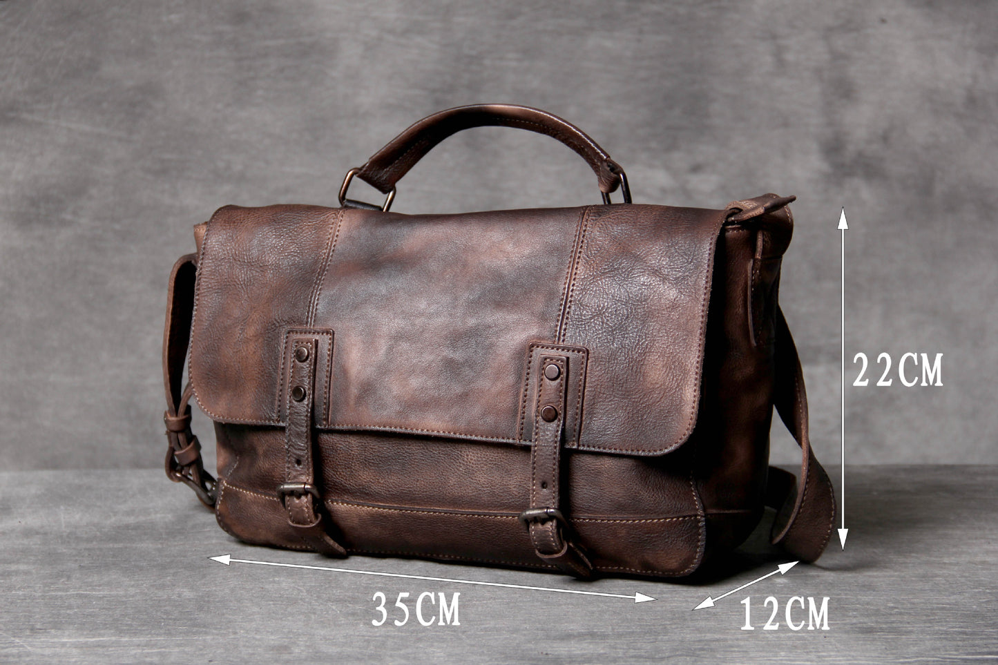 Vintage Genuine Leather Men’s Messenger Bag Crossbody