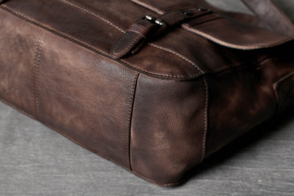 Vintage Genuine Leather Men’s Messenger Bag Crossbody