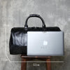 Men’s leather travel overnight duffel bag