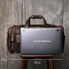 Mens crazy horse leather travel duffle bag