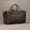 Men’s full-grain leather travel duffle bag