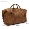 Men leather travel duffle weekender luggage bag