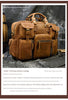 Retro leather men’s travel shoulder duffle bag