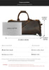 Leather trolley duffle bag for men travel