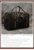 Crazy horse leather men travel duffle bag