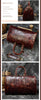 Crazy horse leather men's travel duffle bag