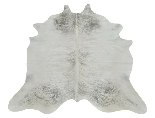 A beautiful cowhide rug with soft texture and natural alluring design give this taupe white rug an artistic look.