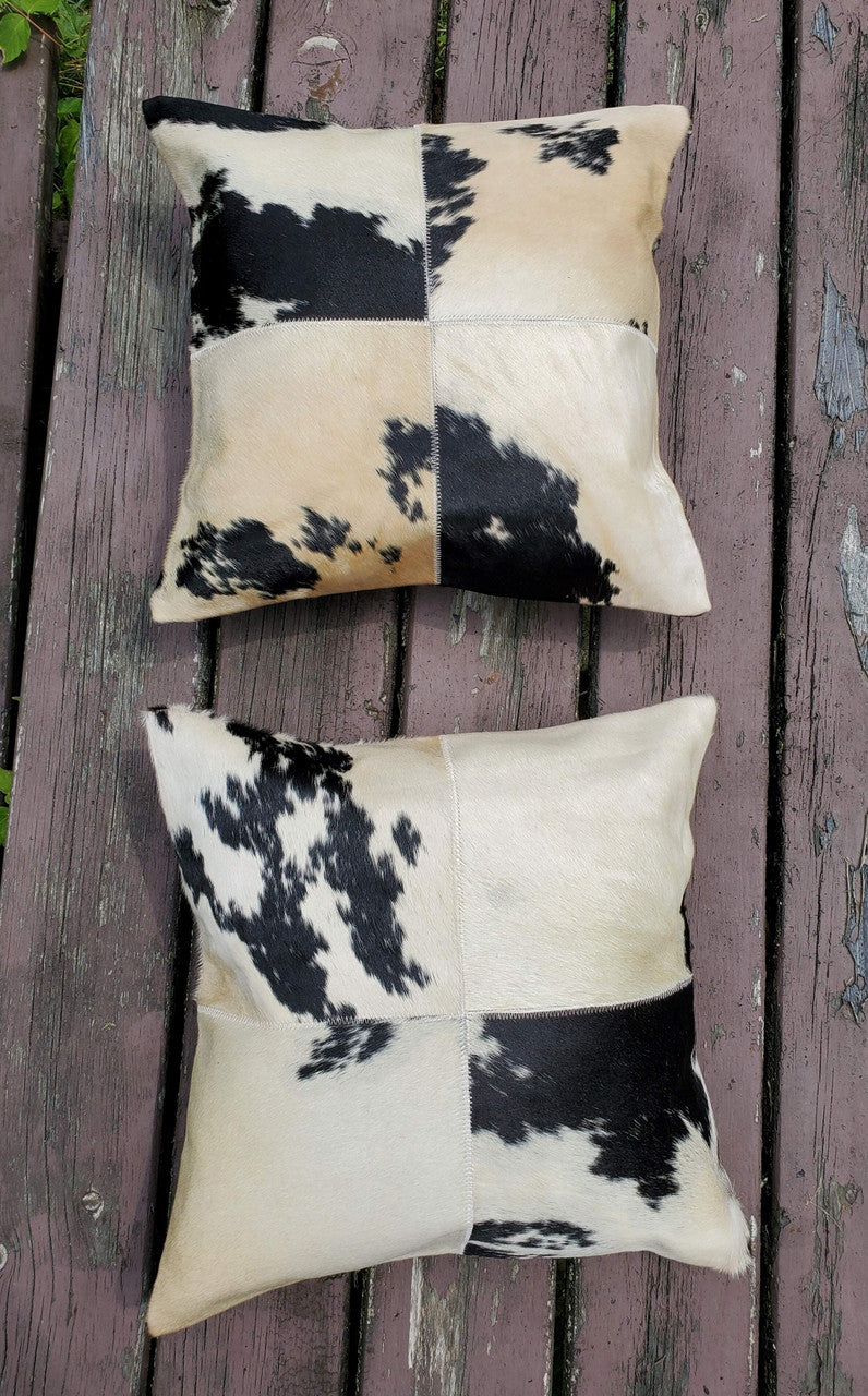 Beautiful black white pillows! Great customer service, quick to respond. Would highly recommend this high quality cowhide product.

