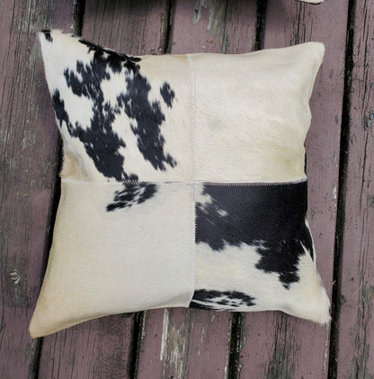 Natural cowhide pillow