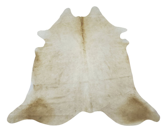A beautiful cream beige cowhide rug will get so many compliments, it is handpicked and individually selected for the soft pattern.  
