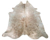 Natural Beige Metallic Cowhide Rug 7ft x 6ft