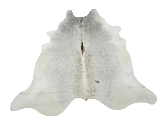A stunning excellent quality cowhide rug in beautiful grey ivory perfect to use it as bench upholstery or draped over furniture. 