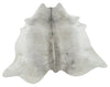 Cowhide rug in beautiful grey and white perfect for modern room, our cowhides are hand picked for unique patterns.