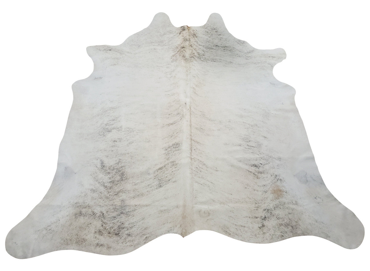 This gorgeous grey brindle cowhide rug is premium Brazilian, hand picked for exotic patterns, these grey and white cowhides are also amazing for upholstery. 