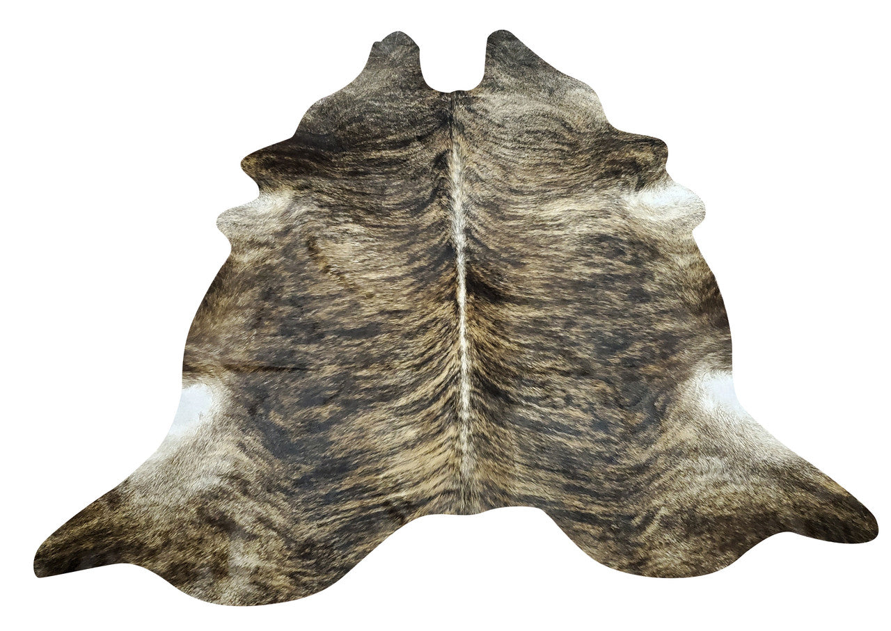 Exotic Brindle Cowhide Rug 7ft x 7ft