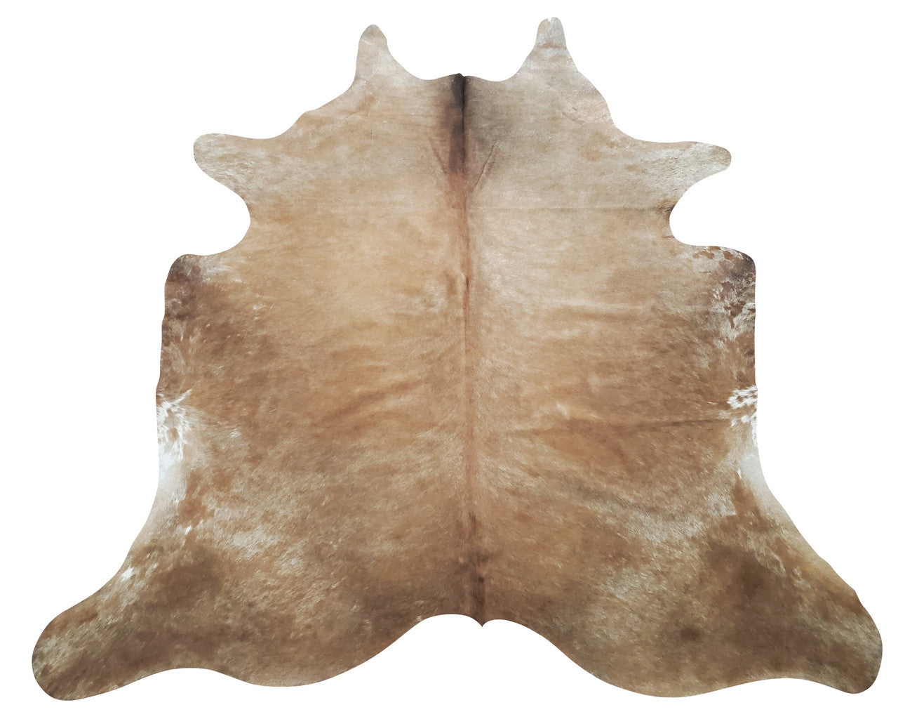 A soft beige cowhide rug will be a perfect piece for any living room, a great addition where all the family can relax. 
