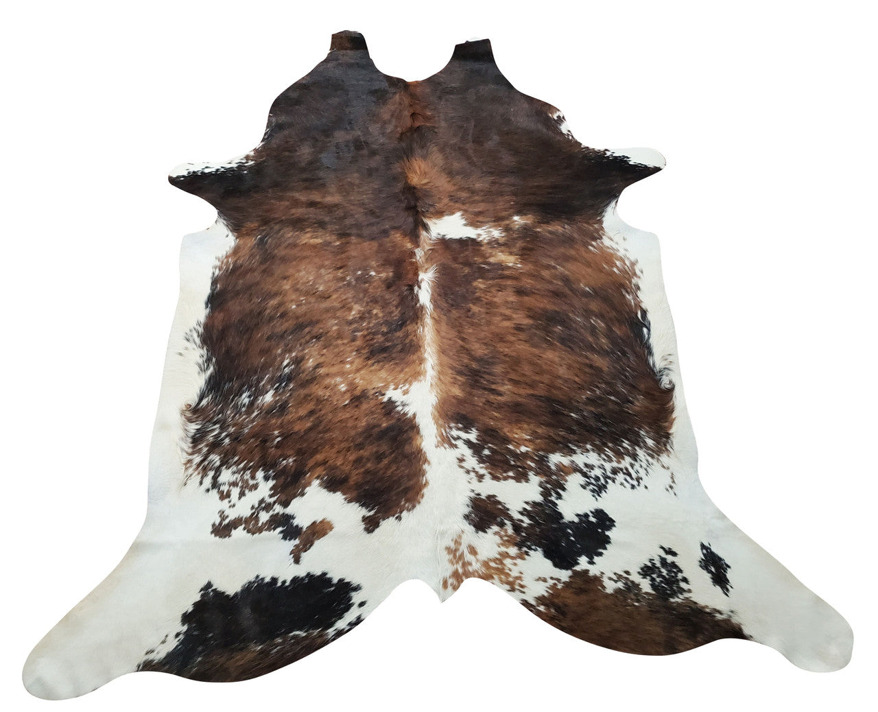 This cowhide rug is a stunning mix of lots of natural markings, dark brown to reddish with black on the edges. If you've been considering using a cowhide rug in your home this reddish brown is gorgeous, these look beautiful after many years of heavy foot traffic.