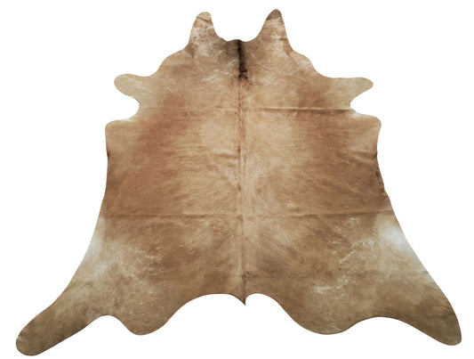 Extra-large cowhide rug that will make any apartment homey, the beige and brown pattern absolutely stunning.

