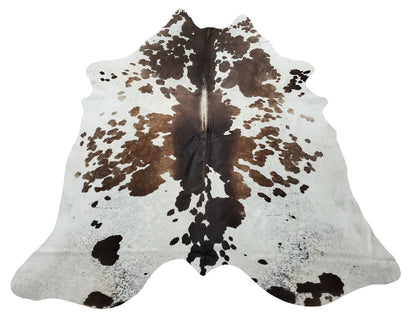 Do you adore speckled cowhide rugs styling we have hundreds of these in stock to choose from different sizes 8X8 to 6X6 a mix of rustic brown with grey white