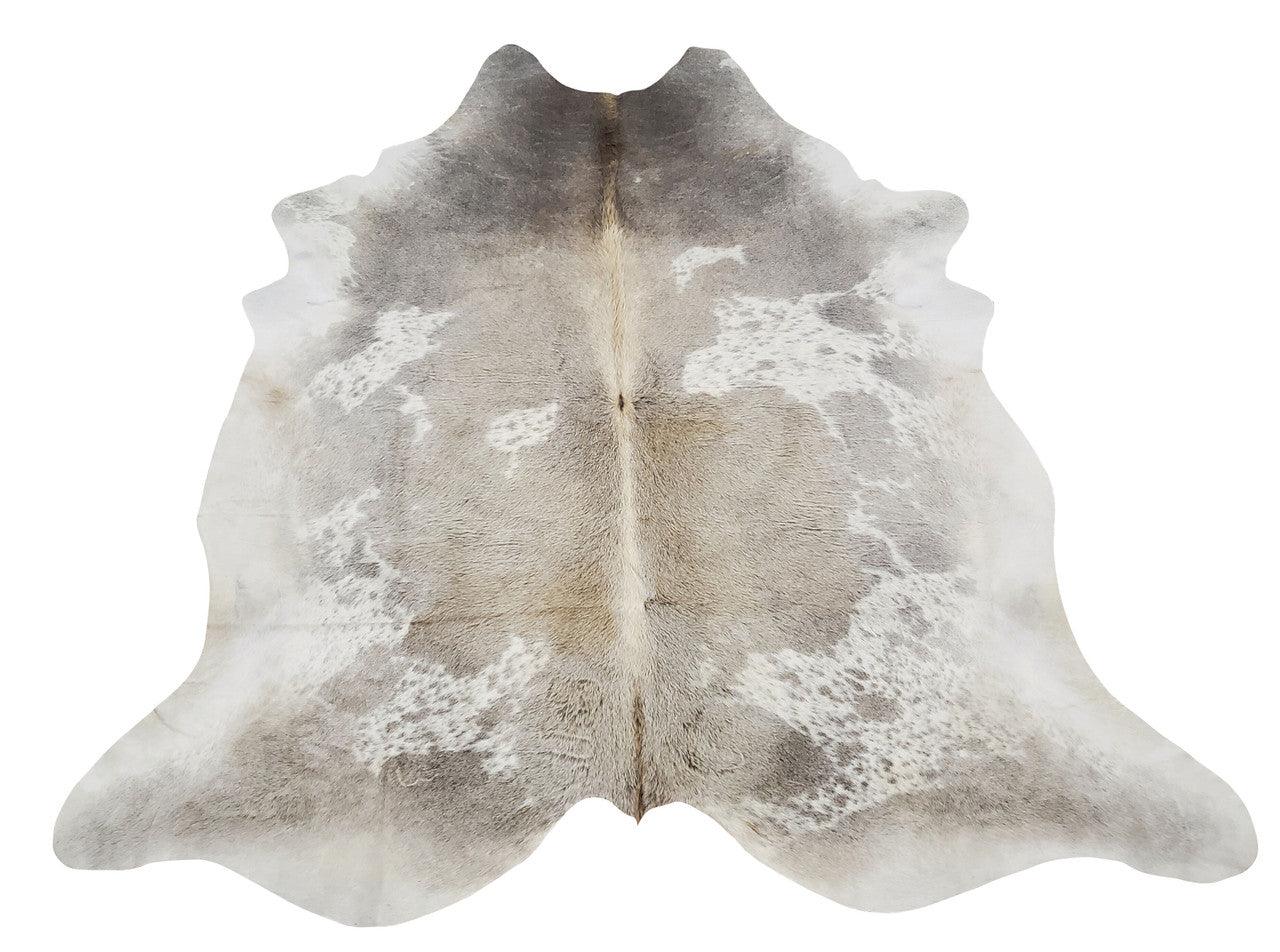 Spotted Grey Tan Cowhide Rug 90 X 90 Inches