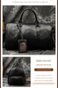 Men leather duffle bag with shoe compartment