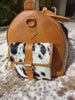 Leather Tricolor Cowhide Duffle Bag