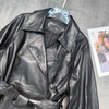 Women’s Loose Fit Genuine Leather Jacket Coat