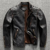 Men’s Heavyweight Genuine Leather Biker Jacket