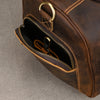 Crazy horse leather travel duffel bag