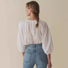 Summer Tops Women White Puff Sleeve Blouse