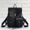 Women leather backpack laptop carry bag