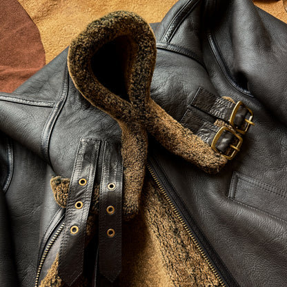 Men b3 shearling leather aviator jacket