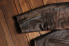 Top-grain distressed leather biker jacket
