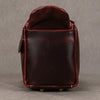 Men's Leather Wash Bag in Dark Brown Top-Grain Cowhide