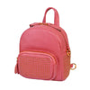 Pink studded top-grain leather mini backpack
