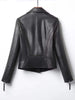 Women Slim Fit Genuine Leather Moto Jacket